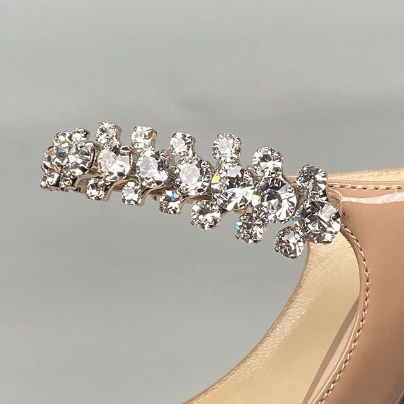 Jimmy Choo Bing 100MM Embellished Patent Leather Mules size 38 - Picture 10 of 15